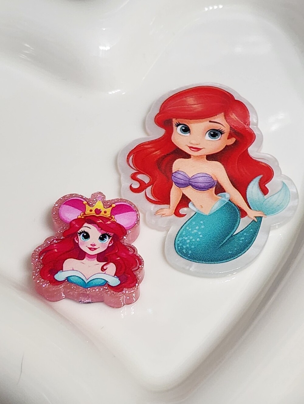 Mermaid Flatback Focal Bead Badge Magnet Jewelry Beaded Pen Flats Beads Crafts